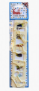 Joystick Skateboard Monopattino Cappellino Baseball e Scarpe ginnastica. Stampo Tagliapasta Ragazzo Cool. FMM - Img 3