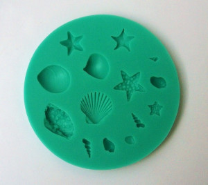 Mare Conchiglie Paguri e Stelle Marine. Stampo in silicone di 14 forme