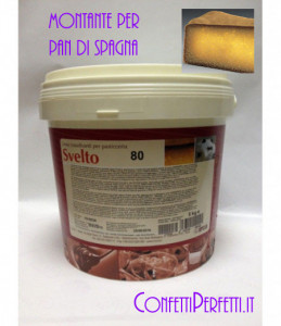 Montante in gel per Pan di Spagna e Gelati. 5 Kg SVELTO 80. Irca.