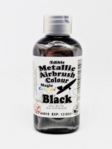Colorante alimentare liquido metallizzato nero per Aerografo Magic Colours