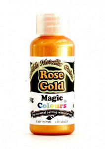 Oro Rosa. Colorante Metallizzato per Pittura. Rose Gold. Kosher e Gluten Free. Magic Colours