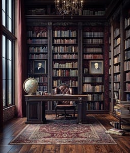 Profumo di antichi libri in biblioteca. Fragranza Per Candele