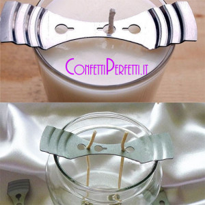 Set di 5 supporti per Stoppini in metallo per Candele