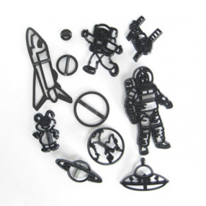 Spazio e Astronauta. Set di 11 stampi Patchwork cutter - Img 3