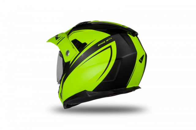 Casco Moto Cross Ufo INTREPID 2024 Nero/Giallo Fluo Matt