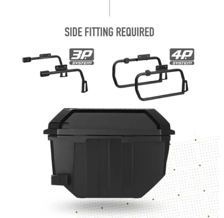 SHAD COPPIA VALIGIE LATERALI MOTO TR27 NERE 3P 4P SYSTEM - Img 2