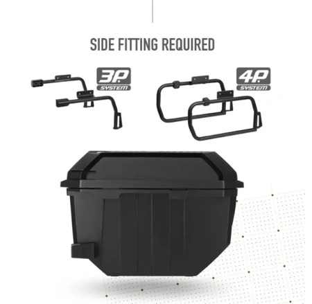 SHAD COPPIA VALIGIE LATERALI MOTO TR27 NERE 3P 4P SYSTEM - Img 2