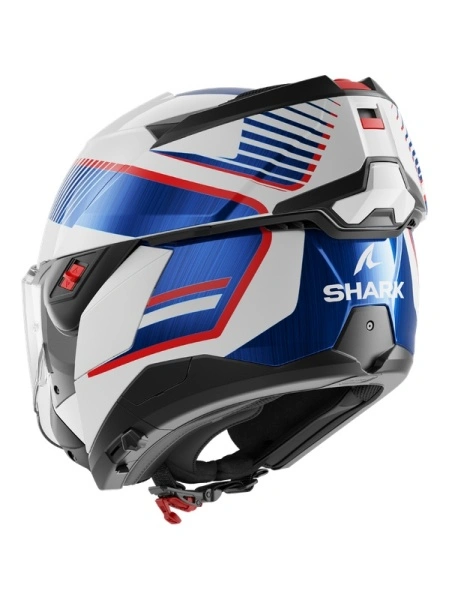 SHARK OXO CASCO MODULARE FLIP BACK SIKTER White Chrome Blue - Img 2
