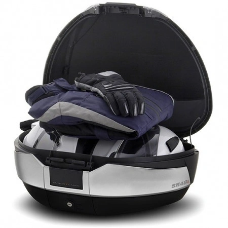 TOP CASE BAULETTO SHAD SH48 COVER IN CARBONIO 48 LT + SCHIENALINO OMAGGIO - Img 2