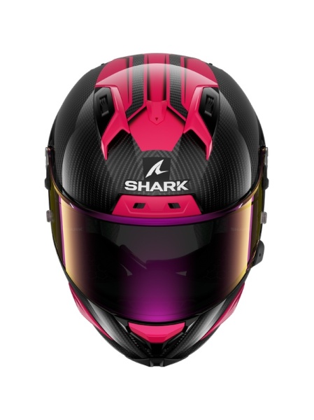 Casco Shark AERON CARBON SKIN Carbon Violet Blue - Img 2