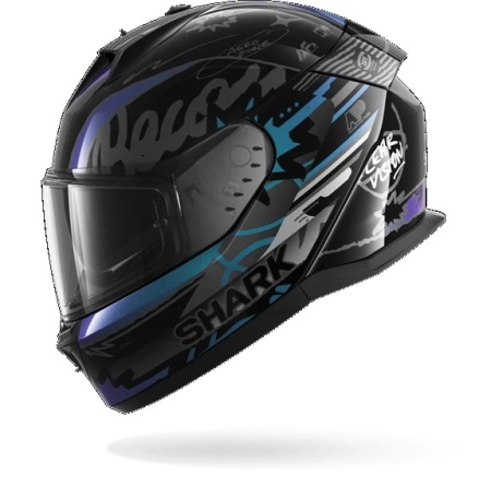 CASCO SHARK D-SKWAL 3 STREETRUSH Black Green Chrome KGU - Img 4