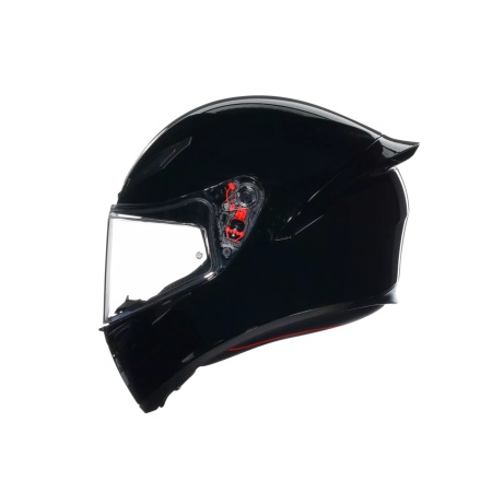 AGV K1 S BLACK NERO GLOSSY CASCO MOTO INTEGRALE E2206 CINTURINO AD ANELLI - Img 4