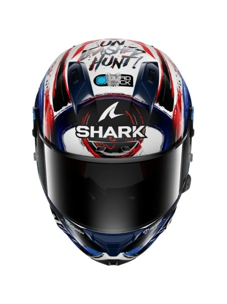 Casco Shark AERON-GP FIM RACING #1 REPLICA ZARCO SIGNATURE White Black Blue - Img 2