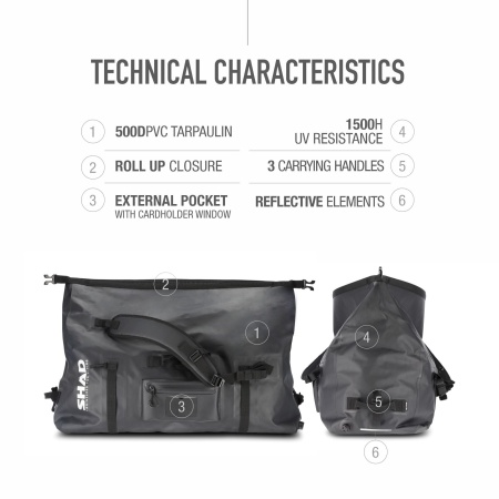 SHAD BORSA MOTO BORSA POSTERIORE IMPERMEABILE SW80 - Img 4