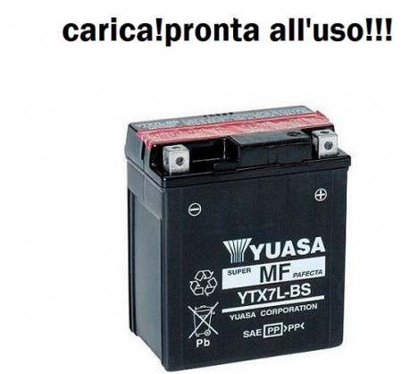 BATTERIA YUASA YTX7LBS CARICA PRONTA ALL'USO HONDA SH 125 150 2001 /2012