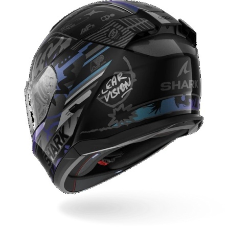 CASCO SHARK D-SKWAL 3 STREETRUSH Black Green Chrome KGU - Img 2