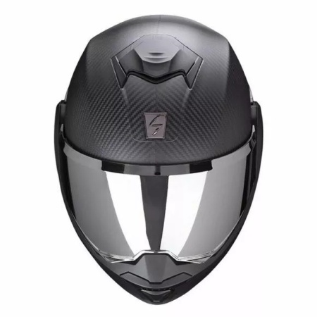 SCORPION EXO-TECH EVO CARBON SOLID CASCO HELMET FLIP BACK MODULARE