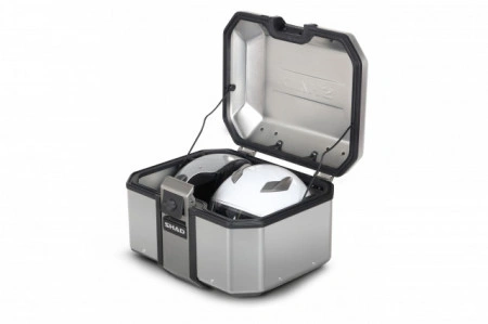 SHAD BAULETTO TR48 TOP CASE ALLUMINIO VALIGIA PER MOTO ALUMINIUM CON SCHIENALINO - Img 2