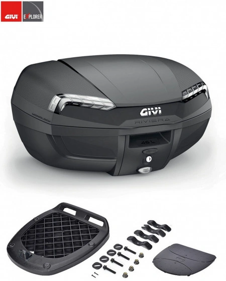 TOP CASE GIVI BAULETTO E46NT2 RIVIERA CON PIASTRA MONOLOCK COMPRESA - Img 2