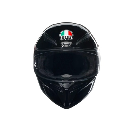 AGV K1 S BLACK NERO GLOSSY CASCO MOTO INTEGRALE E2206 CINTURINO AD ANELLI - Img 2