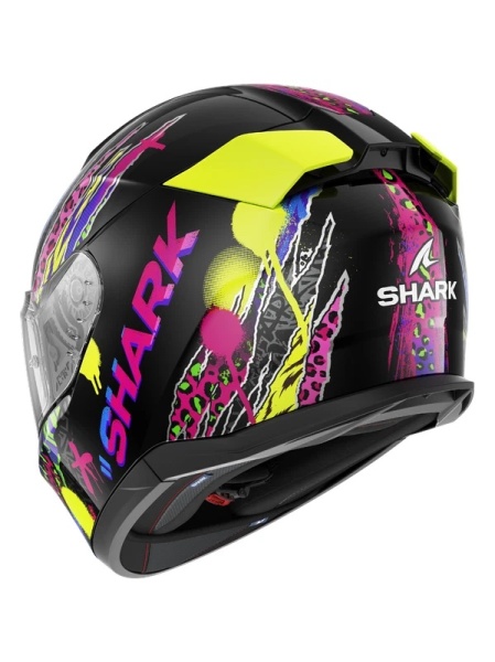 CASCO CASQUE HELMET SHARK HELMET D-SKWAL 3 FAWN Black Violet Yellow - Img 3