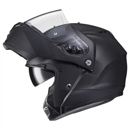CASCO HELMET MOTO MODULARE HJC C91N SEMI FLAT BLACK NERO OPACO - Img 3