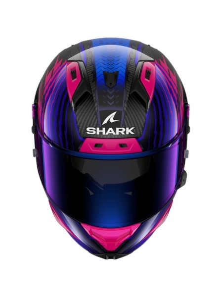Casco Shark AERON EDGY Carbon Blue Chrom - Img 2