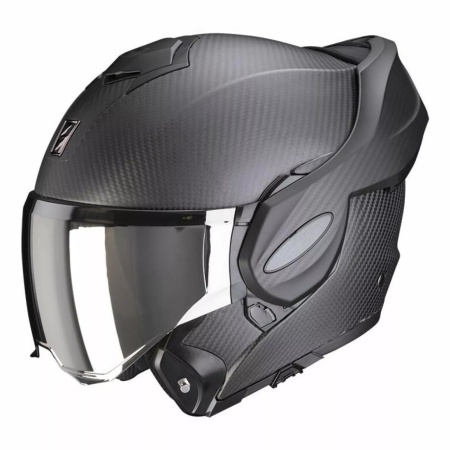 SCORPION EXO-TECH EVO CARBON SOLID CASCO HELMET FLIP BACK MODULARE - Img 2