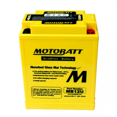 BATTERIA MOTOBATT MB12U PRECARICATA = YB12A-A YB12A-B YB12AL-A YB12AL-A2 12N12A-4A-1