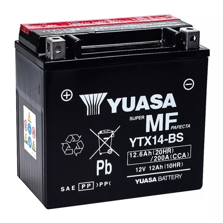 Batteria Yuasa YTX14-BS 12 V 12 Ah 200 SIGILLATA BMW F 800 GS ATTIVATA