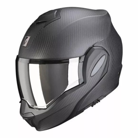 SCORPION EXO-TECH EVO CARBON SOLID CASCO HELMET FLIP BACK MODULARE - Img 3