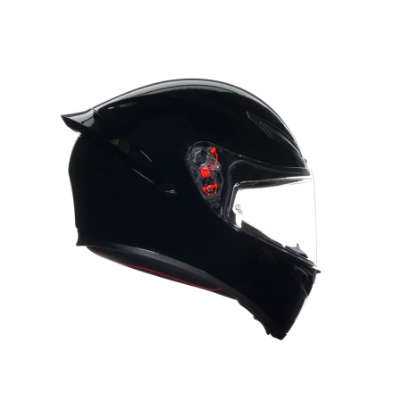 AGV K1 S BLACK NERO GLOSSY CASCO MOTO INTEGRALE E2206 CINTURINO AD ANELLI - Img 3