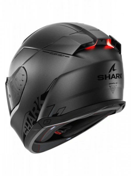 SHARK CASCO SKWAL I3 BLANK SP Mat Anthracite Black Silver CON LED INTEGRATI - Img 2