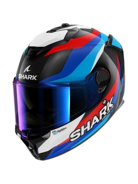 SHARK CASCO SPARTAN GT PRO CARBON GUINTOLI Carbon Blue Red - Img 2