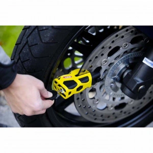 ABUS GRANIT SLEDG 77 BLOCCADISCO ANTIFURTO MOTO SCOOTER PERNO DA 13 - Img 3