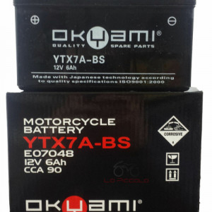 BATTERIA OKYAMI OTX7A-BS COMPATIBILE GS YUASA YTX7A-BS KYMCO AGILITY 50 125 150 200