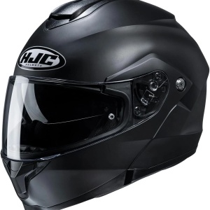CASCO HELMET MOTO MODULARE HJC C91N SEMI FLAT BLACK NERO OPACO