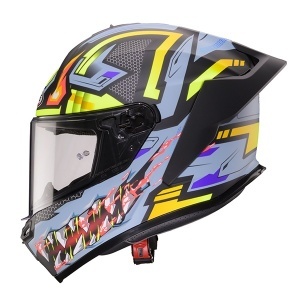 Casco integrale moto CABERG ROXTER HUNTER MATT BLACK/GREY/YELLOW FLUO - Img 4