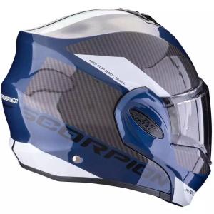 CASCO MODULARE MOTO SCORPION EXO TECH EVO TEAM BLU TOURING BACKFLIP 180° - Img 3