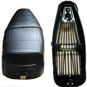 SELLA VESPA PX 125 150 200 ARCOBALENO TELAIO IN FERRO CON MOLLE TIPO ORIGINALE E TARGHETTA