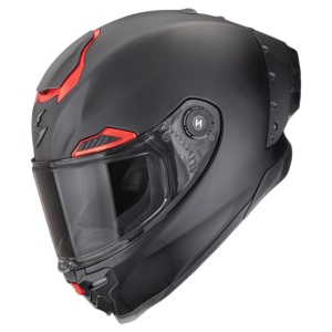 CASCO SCORPION EXO-RACE AIR SOLID Nero opaco-Rosso
