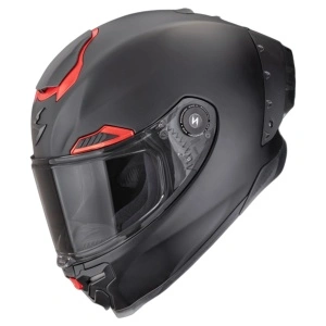 CASCO SCORPION EXO-RACE AIR SOLID Nero opaco-Rosso