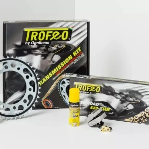 KIT TRASMISSIONE CATENA CORONA PIGNONE TROFEO HONDA HORNET 600 RAPPORTI MODIFICA