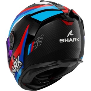 SHARK CASCO SPARTAN GT PRO CARBON GUINTOLI Carbon Blue Red - Img 3