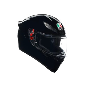 AGV K1 S BLACK NERO GLOSSY CASCO MOTO INTEGRALE E2206 CINTURINO AD ANELLI