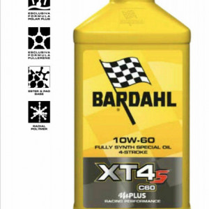 BARDAHL XT4-S C60 10W-60 OLIO MOTO SINTETICO RACING PERFORMANCE 1 LITRO