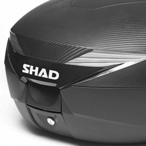 BAULETTO SHAD SH39 CARBON SH 39 CON PIASTRA UNIVERSALE VALIGIA MOTO SCOOTER - Img 2