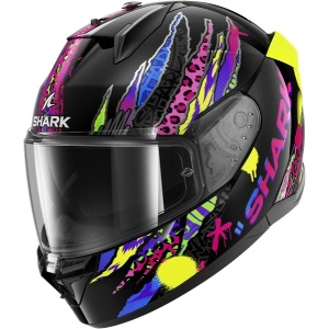 CASCO CASQUE HELMET SHARK HELMET D-SKWAL 3 FAWN Black Violet Yellow - Img 2