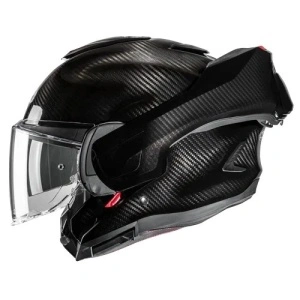 Casco Modulare mentoniera a rotazione HJC F100 Carbon Nero LUCIDO F 100