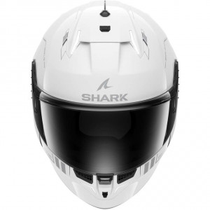 SHARK HELMET SKWAL i3 BLANK SP White Silver Anthracite CASCO CON LUCI A LED INTEGRATE - Img 2